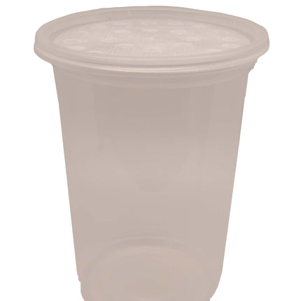 32 oz Fruit Fly Cups with Fabric Vented Lids (12 Pack)